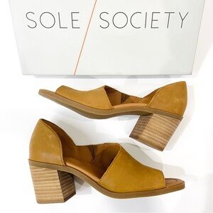 Sole Society heels in tan leather